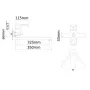 Змішувач для ванни RJ RAFT RBZ075-9B, хром