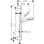 Душовий набір HANSGROHE CROMETTA 26650400, хром з білим