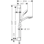 Гарнітур душовий HANSGROHE CROMA SELECT S 26562400