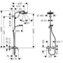 Душова система HANSGROHE CROMETTA 27266400, хром з білим