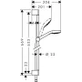 Гарнітур душовий HANSGROHE CROMA SELECT E 26580400, хром