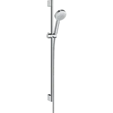 Душовий набір із душовою штангою HANSGROHE CROMETTA 26658400, хром з білим