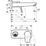 Змішувач для умивальника HANSGROHE LOGIS 71220000, хром