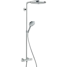 Душова система з термостатом HANSGROHE RAINDANCE SELECT 27133400, хром з білим