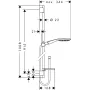 Душовий набір HANSGROHE RAINDANCE SELECT 27857400, хром з білим