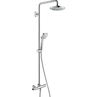 Душова система з термостатом HANSGROHE CROMA SELECT 27256400, хром з білим