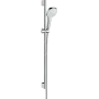Душовий набір зі штангою HANSGROHE CROMA SELECT 26594400, хром з білим