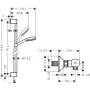 Душовий набір HANSGROHE CROMETTA 27031400, хром з білим