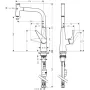 Змішувач для кухні з висувним виливом HANSGROHE TALIS SELECT S 72821000