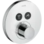Термостат для 2 споживачів AXOR SHOWER SOLUTIONS 36723000, прихованого монтажу, круглий