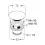 Донний клапан VILLEROY & BOCH ACCESSORIES 8L033401