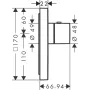 Термостат HighFlow AXOR SHOWER SELECT 36706000, для 1 споживача, з клапаном для ручного душу, прихованого монтажу, softsquare