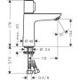 Змішувач для умивальника HANSGROHE TALIS SELECT E 71750000