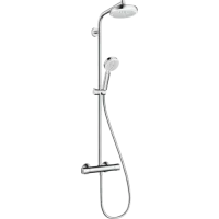 Душова система з термостатом HANSGROHE CROMETTA 27265400, хром з білим