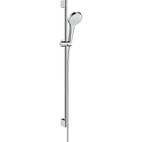 Душовий набір зі штангою HANSGROHE CROMA SELECT 26574400, хром з білим