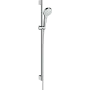 Душовий набір зі штангою HANSGROHE CROMA SELECT 26574400, хром з білим