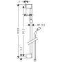 Штанга для душу зі шлангом HANSGROHE UNICA 26504000