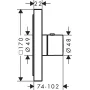 Термостат HighFlow AXOR SHOWER SELECT 36718000, прихованого монтажу, квадратний