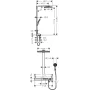 Душова система HANSGROHE RAINMAKER SELECT 27106400, хром з білим
