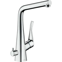 Змішувач для кухонної мийки HANSGROHE METRIS 14888000, нержавіюча сталь