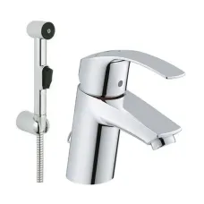 Змішувач для умивальника з гігієнчіним душем GROHE EUROSMART 23124002, хром