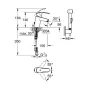 Змішувач для умивальника з гігієнчіним душем GROHE EUROSMART 23124002, хром