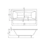 Ванна акрилова ROCA VITA 180x80 A24T074000 з ніжками