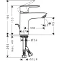 Змішувач для умивальника HANSGROHE MYSPORT L 71115000