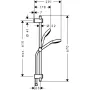 Гарнітур душовий HANSGROHE MYSELECT 26710400, хром з білим