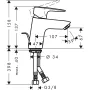 Змішувач для умивальника HANSGROHE MYSPORT 71114000