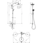 Душова система без змішувача HANSGROHE MYSELECT 26759400, хром з білим