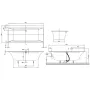 Ванна кам'яна VILLEROY & BOCH SQUARO EDGE 12 190x90 UBQ190SQE2DV-01 з ніжками