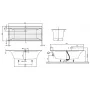 Ванна кам'яна VILLEROY & BOCH SQUARO EDGE 12 180x80 UBQ180SQE2DV-01 з ніжками