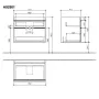 Тумба під умивальник VILLEROY & BOCH VENTICELLO A92501FP, 753x590x502, сталь