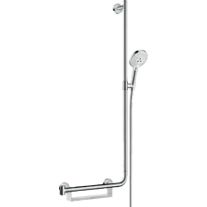 Душовий набір із душовою штангою праворуч HANSGROHE RAINDANCE SELECT 26326400, хром з білим
