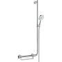 Душовий набір із душовою штангою праворуч HANSGROHE RAINDANCE SELECT 26326400, хром з білим