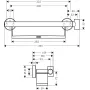 Поручень HANSGROHE UNICA 26328400, хром з білим