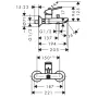 Змішувач для ванни HANSGROHE LOGIS LOOP 71244000, хром
