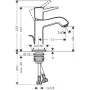 Змішувач з донним клапаном HANSGROHE METROPOL CLASSIC 31300090, золото глянсовий