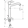 Змішувач для раковини з донним клапаном HANSGROHE METROPOL CLASSIC 31303090, золото глянсовий