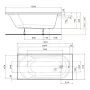Ванна акрилова KOLO OPAL PLUS 150x70 XWP135000N