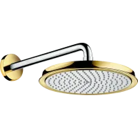 Верхній душ з тримачем HANSGROHE RAINDANCE CLASSIC 27424090, золото глянсовий