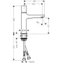 Змішувач для умивальника HANSGROHE METROPOL 32571000, хром
