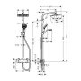 Душова система з термостатом HANSGROHE CROMETTA E240 26785000