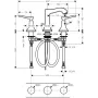 Змішувач для раковини зі зливним гарнітуром HANSGROHE METROPOL CLASSIC 31330000