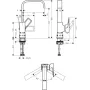 Змішувач для умивальника HANSGROHE METROPOL 74511000, хром
