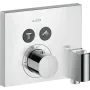 Термостат для 2 споживачів AXOR SHOWER SELECT 36712000, прихованого монтажу, квадратний, зі шланговим підключенням і тримачем душа