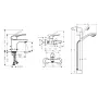 Набір змішувачів 3 в 1 HANSGROHE LOGIS E 71161999