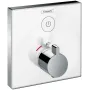 Термостат для одного споживача скляний HANSGROHE SHOWERSELECT 15737400, хром з білим