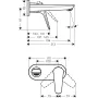 Змішувач для умивальника HANSGROHE NOVUS 71127000